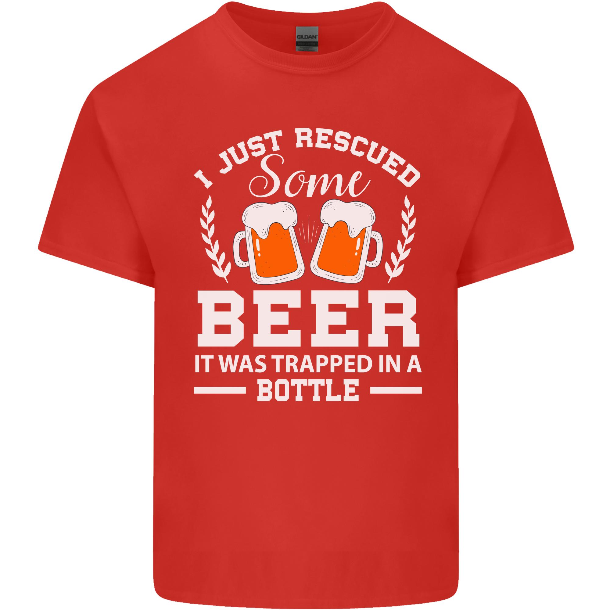 Rescued Some Beer Funny Alcohol Larger Unisexs Light Cotton TShirt S