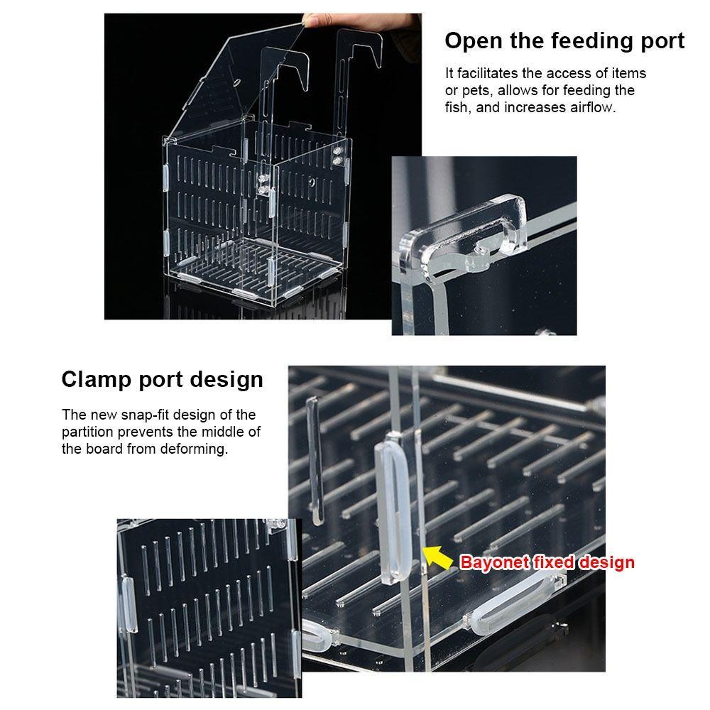 1Pcs Small Fry Aquarium Isolation Box Hatchery Divider Hydroponic Plant Box  Fish Tank Accessory
