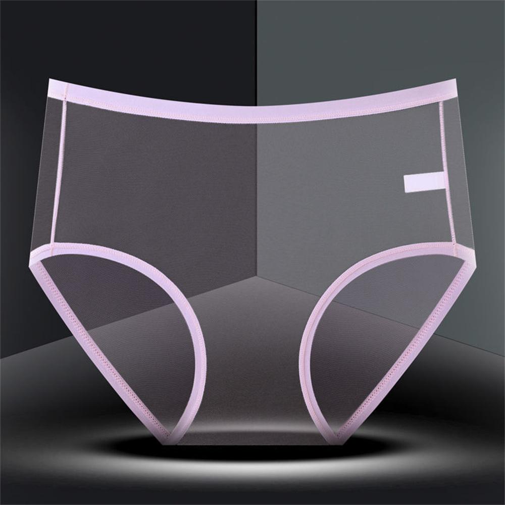 1/2pcs Full Transparent Briefs for Women Perspective Underwear Sexy Low Waist Panties Lingerie Plus Size L-XXXL