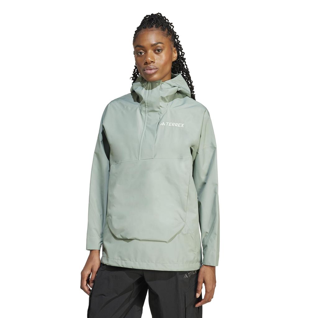 Adidas Terrex Xperior 2L Hardshell Performance Silver Green Size GORE-TEX Jacket, Women's, (JF1356), J/L (KVF61)