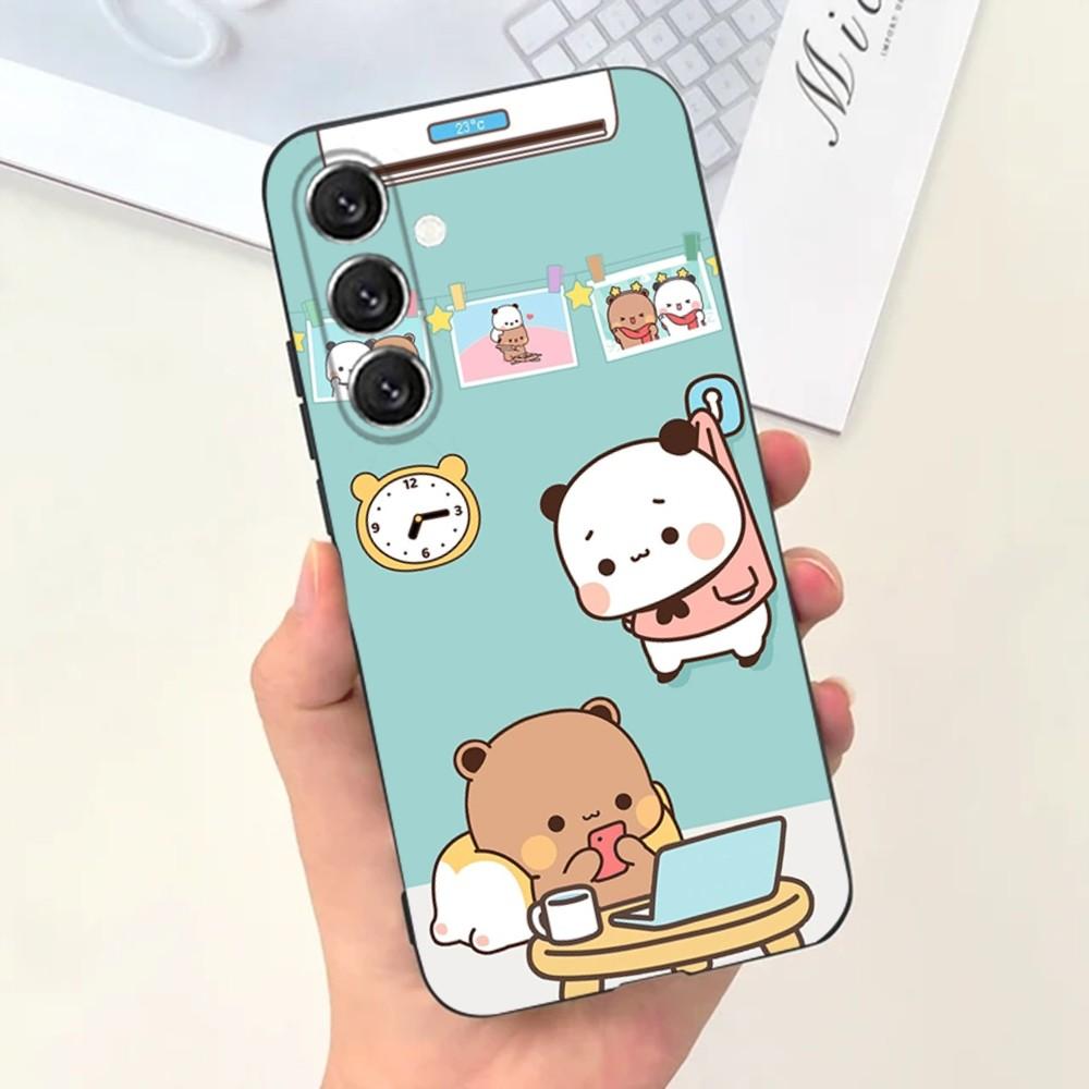 Cute BuBu D-DuDu Phone Case For Samsung S25,S24,S21,S22,S23,S30,Ultra,S20,Plus,Fe,Lite,Note,10,9,5G Black Cover