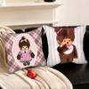 Cute M-Monchhichi-I Pillowcase For Sofa Room Office Decor Printing Protector Cushion Cover Valentine Gift Custom