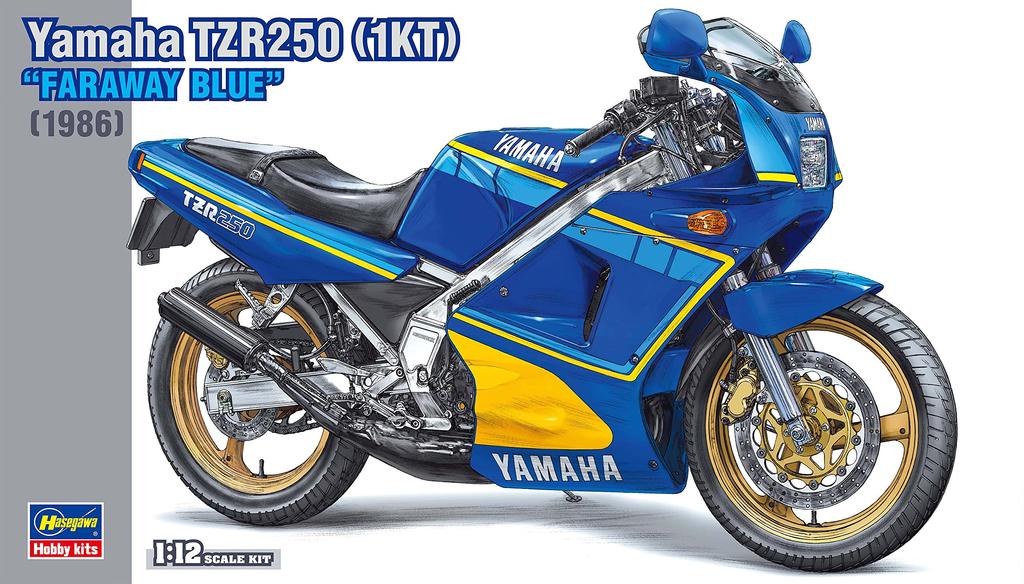 Hasegawa Yamaha TZR250 Faraway Blue Plastic Model 21737 1/12 (1KT)