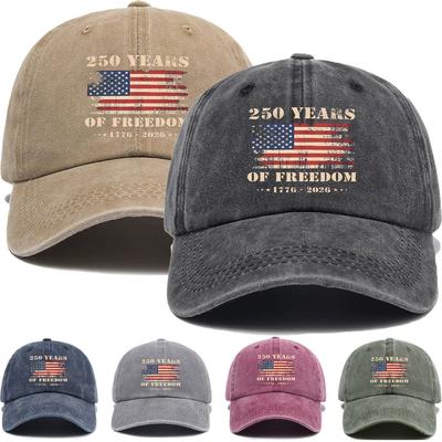 1 ks Čepice k 250. výročí USA, Čepice s opraným potiskem, Unisex, Nastavitelná, Retro, Vlastenecká čepice, Klobouk Trucker k 250. výročí USA