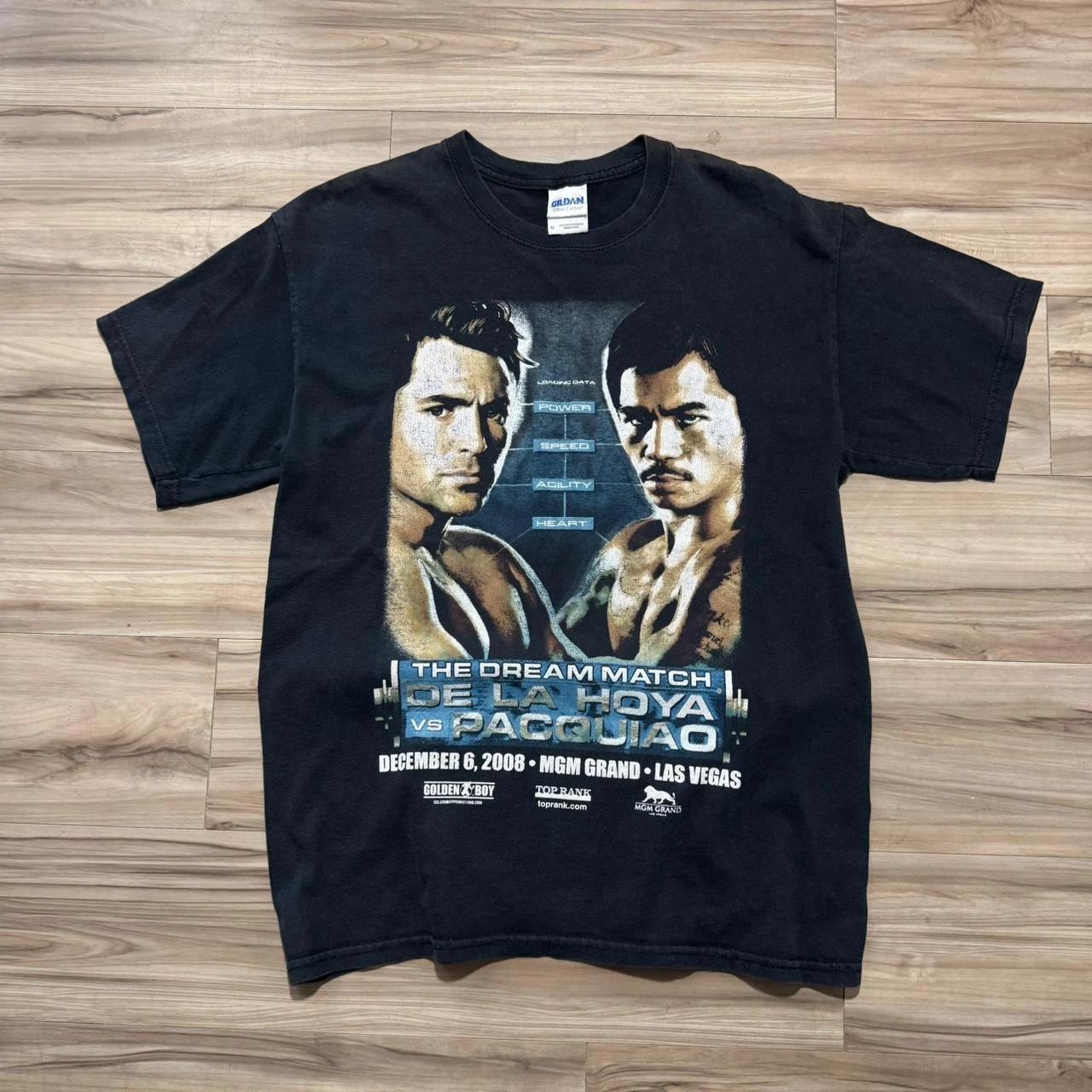 Vintage 2008 Manny Pacquiao VS Oscar De La Hoya Boxing Promo Tee M