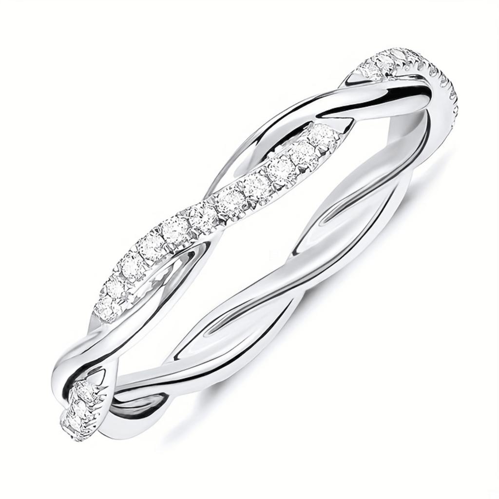 1pc Women's Ring, Inlaid with Synthetic Zircon Ring, Fashionable Ring, Suitable for Daily Wear, Layered Ring