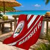 Barnsley Crest Design Beach Towel Microfiber Beach Towel, Lightweight and Quick-Dry, for Summer Travel, Swimming Pool Fan Birthday Gift