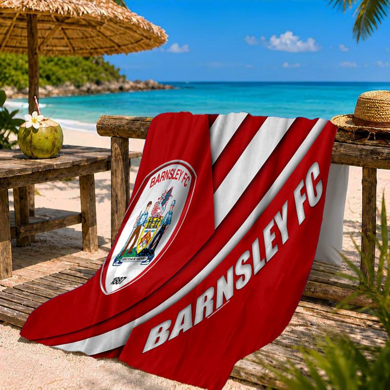 Barnsley Crest Design Beach Towel Microfiber Beach Towel, Lightweight and Quick-Dry, for Summer Travel, Swimming Pool Fan Birthday Gift