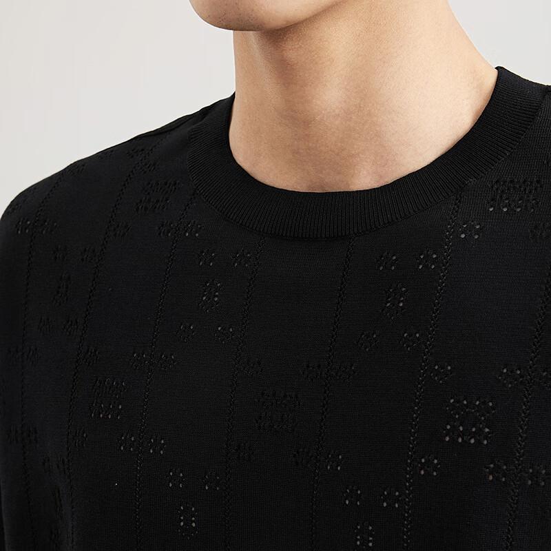 CROQUIS Men's 2025 Summer Loose Fit Round Neck Short Sleeve Knit T-Shirt