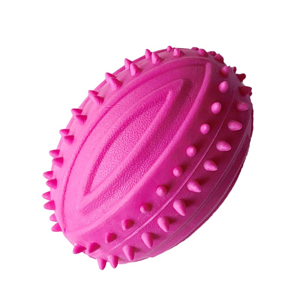 Dog Rugby Ball Toy Bite Resistant Teeth Grinding TPR Interactive Dog Chewing Toy for Small Dogs Puppy