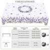 1 Piece Spring And Summer Purple Lavender Pattern Round Tablecloth, Flower Print Rectangular Tablecloth, Party Tablecloth, Home Table Decoration, Cour