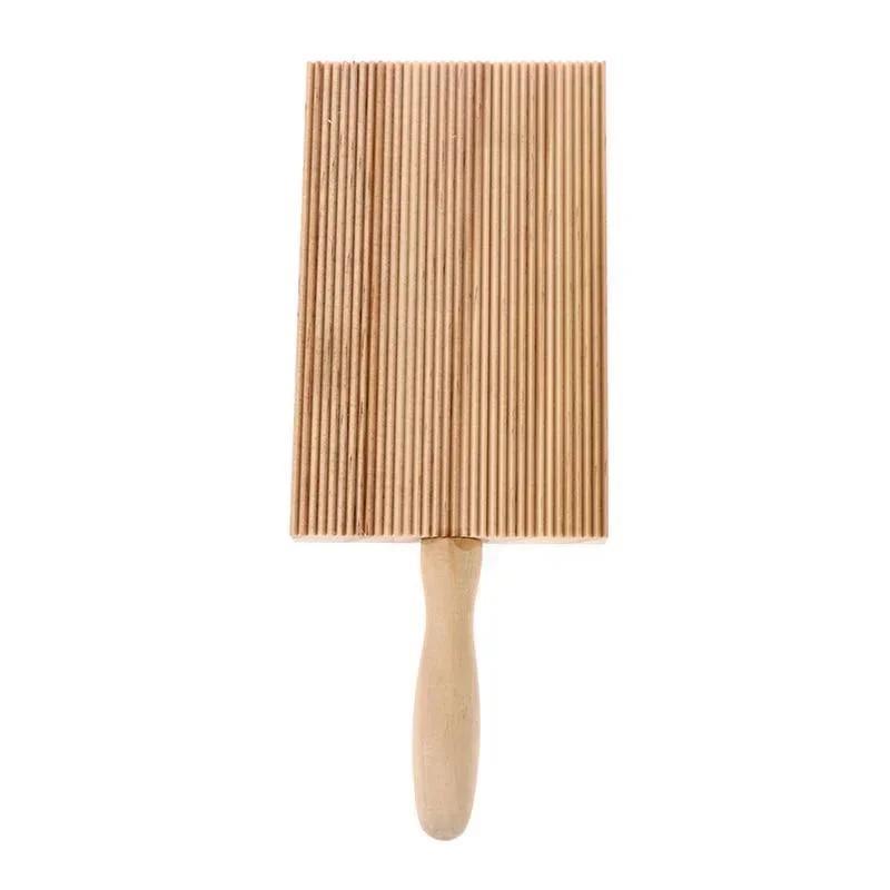 Wooden Pasta Kneading Panel Pasta Striped Shape Kneading Panel Traditional Pasta Making Tool Household Kitchen Accessories