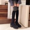 Street Style High Heel Women Stretch Sock Boots Elegant Dancing Party Shoes Women's Modern Over The Knee High Booties
