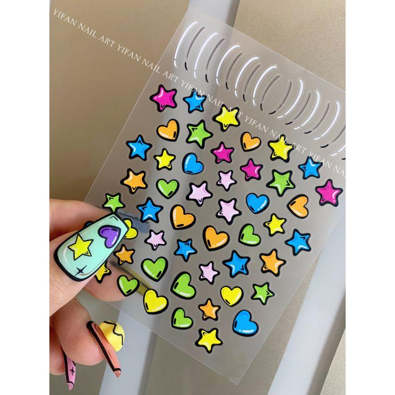 

J45m8 Cartoon Style Super Stereo Nail Sticker J45-2. [Thin Tough Second Dimension Star. 1]]