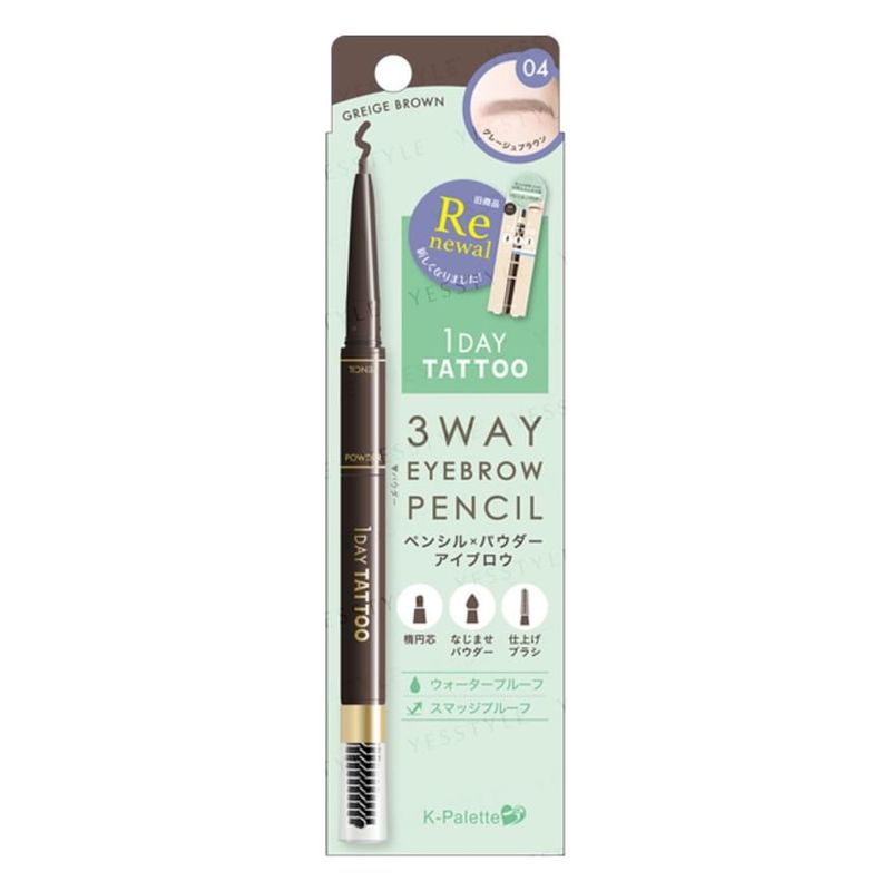 K-Palette - 1 Day Tattoo 3 Way Eyebrow Pencil