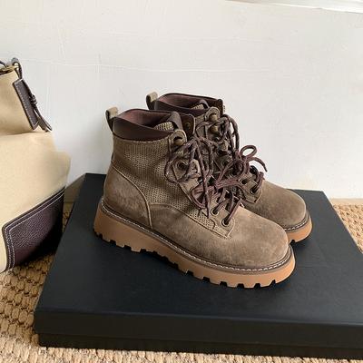Martin Boots Women's New British Style Thick-soled Versatile Height-increasing Short Tube Retro Locomotive Single Boots Women's Boots