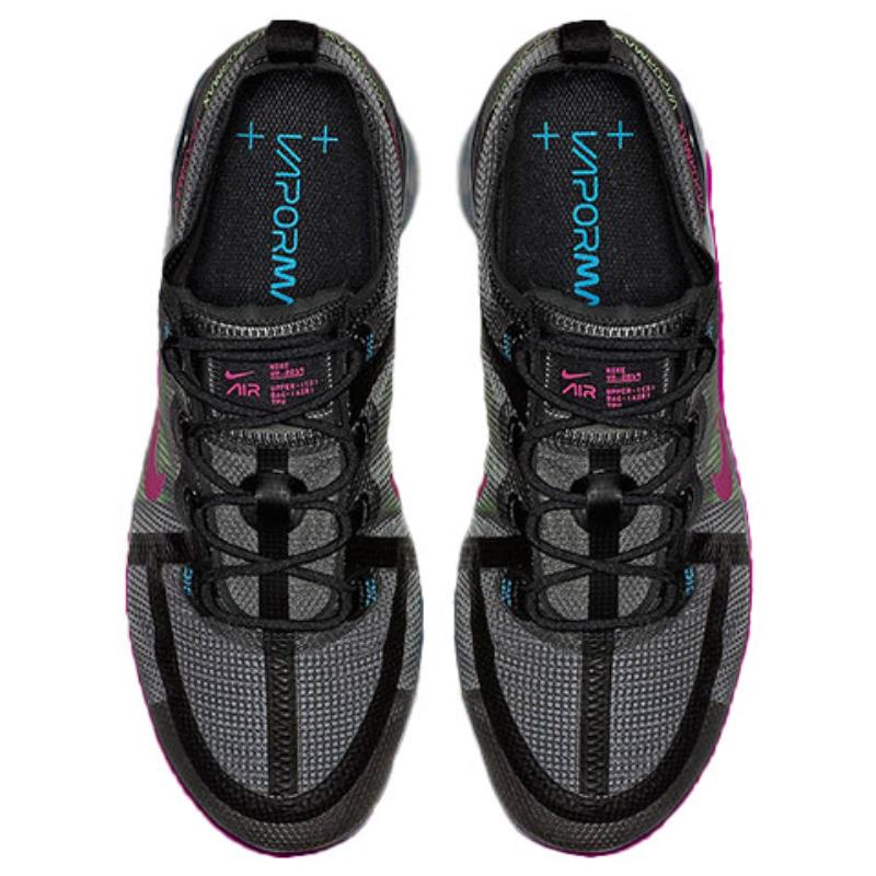 Nike Air VaporMax 2019 Premium Black Active Fuchsia Photo Blue Running Shoes AT6810-001