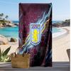 Asciugamano da Spiaggia con Stampa Calcio Aston Villa, Asciugamano Grande Morbido ad Asciugatura Rapida per Spiaggia Campeggio Nuoto