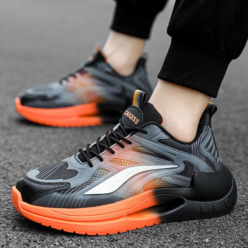 Men’s Sports Shoes Women Running Sneakers Black Basketball Shoes Thick Sole Height Increase Couple Shoes Plus Size