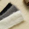 Women's Winter Warm Leg Warmers Female Knitted Hairy Warm Foot Cover Solid Color Lolita JK Warm Leggings Boot