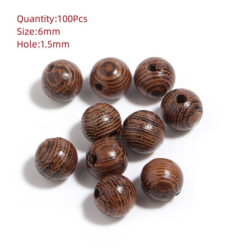 

Natural Eco-Friendly Wooden Beads Round Heart Large Hole Loose Spacer Wood Beads For Jewelry Making DIY Charm Bracelets Necklace