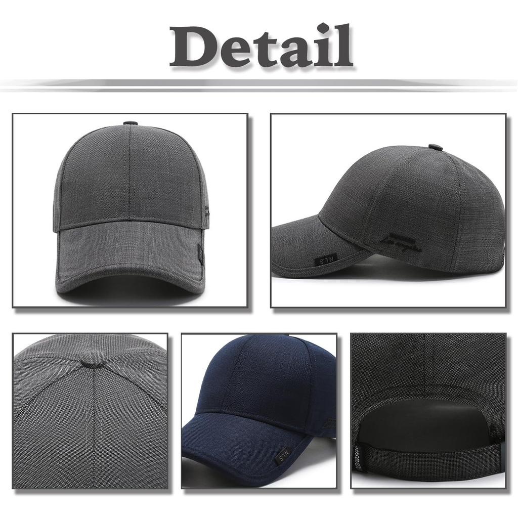 Baseball Dome CZA475 [White Fang] Hat, Cap, Men's, Cap, Embroidered, Logo, Sunshade, Casual, Shape, Spring, Summer, Autumn, Men's, (Light Gray)