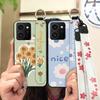 Lanyard Flower Phone Case For Nokia HMD Skyline Kickstand Back Cover Ring Fashion Design Wrist Strap Waterproof Silicone