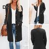 Women Sweater Cardigan V-neck Long Sleeve Twist Texture Knitting Tops with Pockets Solid Color Button-Up Knitting Jacket