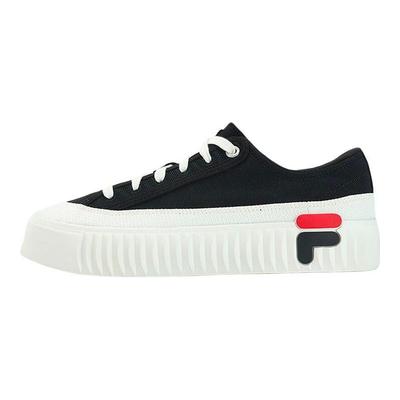 Tênis Casual Confortável de Cano Baixo para Skate Feminino Preto Branco F12W322310FBG