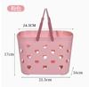 Plastic Basket for Bathroom, Clothes Storage Hamper with Handles,