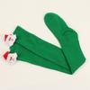 Women Cute Plush Santa Claus Striped Over Knee Long Socks Thigh High Stockings for Christmas Cosplay Costume Hosiery