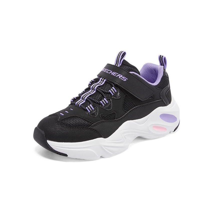 Skechers Fashionable Comfortable Shock Absorbing Low Top Casual Shoes Kids sneakers Black 303900L-BLK