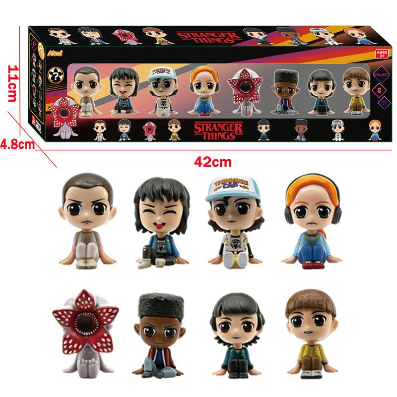 

8Pcs The New Anime Strangers Things Anime Cartoon Figure Creative Statue Ornament Surprise Peripheral Desk For Kids Adults Children s Birthday Gift