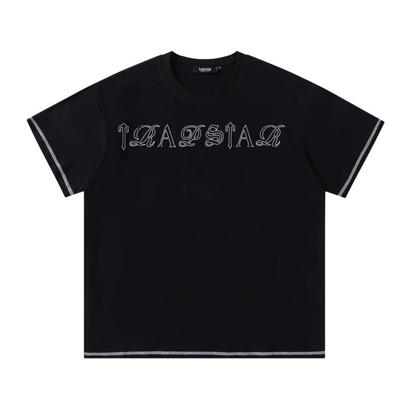 Mens Oversized Streetwear Polo Shirt With Embroidered - Retro Urban Casual Tee