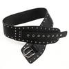 Punk style y2k ladies waist seal cross-border European and American style rivet splicing wide belt women's versatile jeans decorative belt