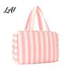 Multifunctional Organizer for Daily Essentials Stripes Travel Toiletry Bag 4 Compartments Waterproof Makeup Foldable Shower Kit Camping And Gym Case,
