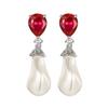 Jewelry Earrings S925 Silver Needle Water Drop Imitation Pearl Style Baroque Retro Female Fashion Luxury