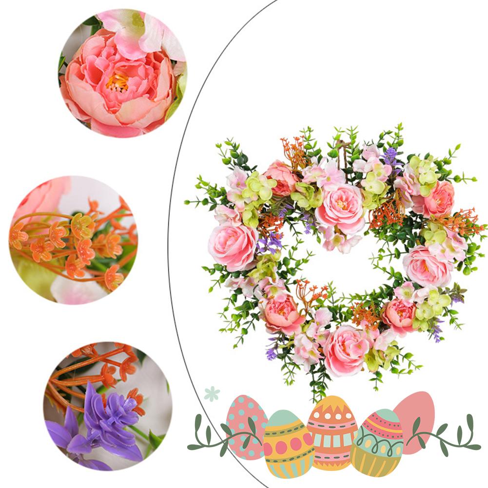 Wall Hanging Heart Wreath Creative Decorative Heart-Shaped Garland Simulation Rose Flower Wreath Valentine Day Wedding Decor China Mainland