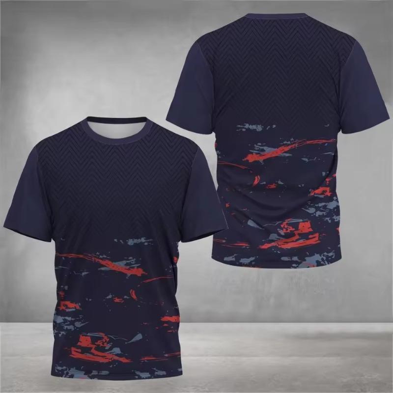 Men 3D T-Shirts Short Sleeve Summer Clothing New Large Size Sports Unisex  Running Round Neck Tops