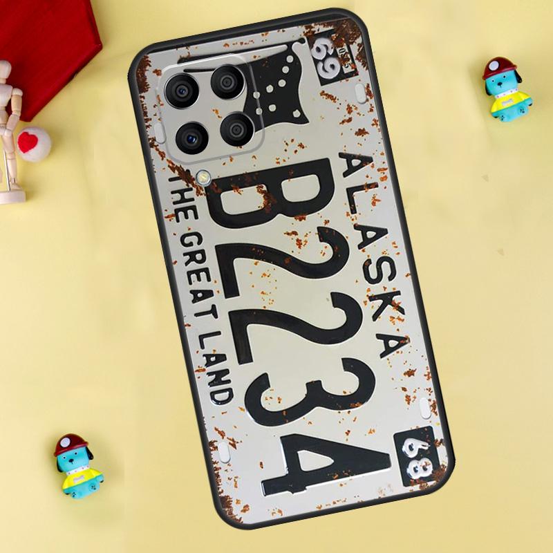 Retro Vintage License Case For Samsung Galaxy M55 M14 M34 M54 M32 M52 M15 M11 M12 M13 M06 M16 M36 M56 M31 M53 M35