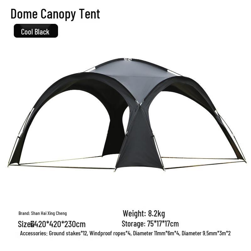 OEING Dome Camping Tarp 420x420x240cm