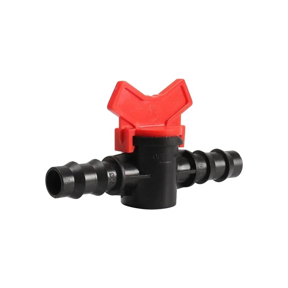 Ball Valve Connector Shutoff for PE Pipes PN4 16 20 25 mm Drip Hose with PP Material for Irrigation and Pond Systems