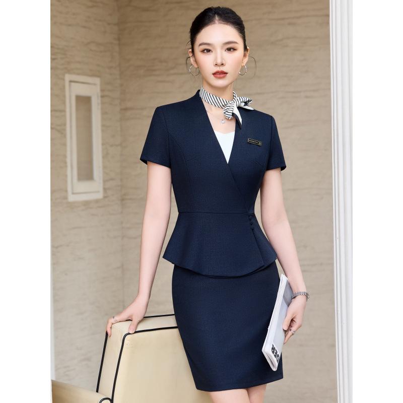 Women's 2026 Summer Fashion Slim Fit Professional Formal Blazer & Skirt Set