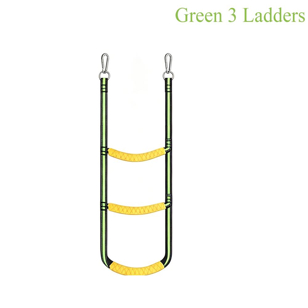 Boat Rope Ladder Heavy Duty Foldable Marine Ladder Portable Nylon Boarding Ladder for Inflatable Boat Pontoon Kayak Yacht Neon Green 3 Ladders