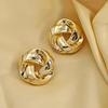 European and American Fashion Versatile Twist Shape Distorted Fashion Personalized Stud Earrings Creative Versatile Elegant Earrings