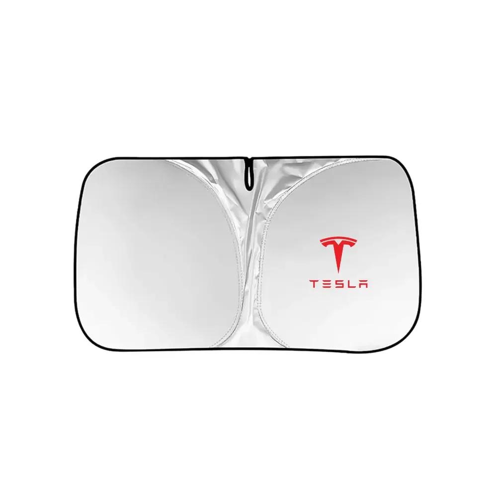 

Car Sticker 2025 Hot 1Pcs Car Windshield Sun Shade Visor UV Protection Shield For Tesla Model 3 Y S X 2017-2023 Roadster SpaceX
