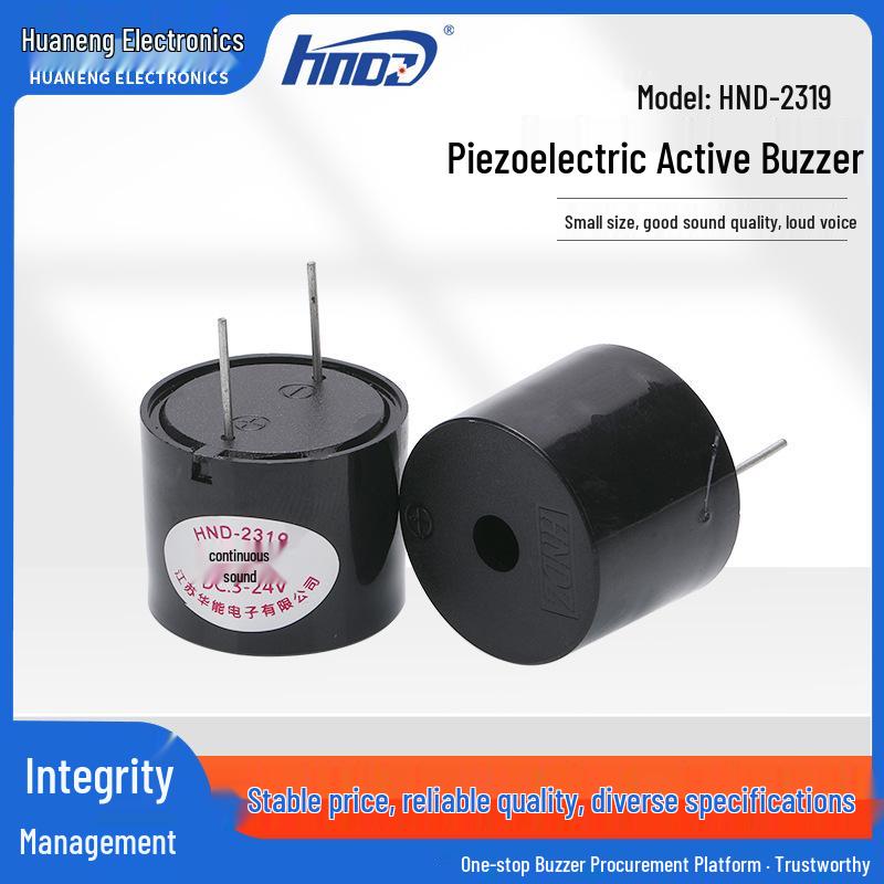 Piezoelectric HND-2319 3-24V Active Buzzer Alarm for Smoke Detectors Piezoelectric Active Buzzer