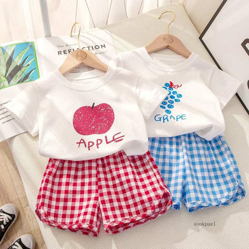 Toddler Cute T-shirts+Shorts Baby Girls Summer New Clothes Casual Two Pieces Suits Infantil Trendy Simple Thin Soft Tees Outfits