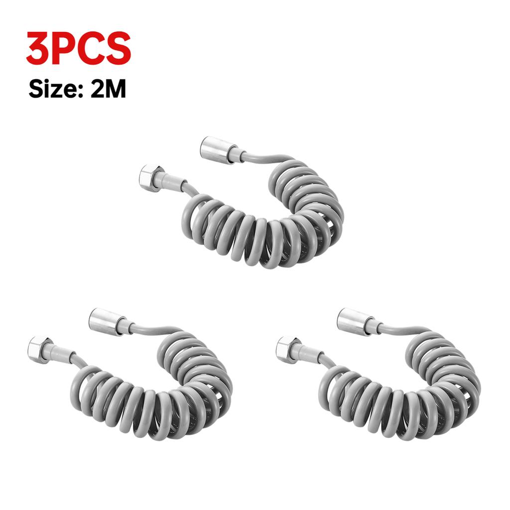 2/3/5M Flexible Spring Shower Head Hose Tube Plastic Water Toilet Bidet Sprayer Telephone Line Soft Hoses Bathroom Accessories