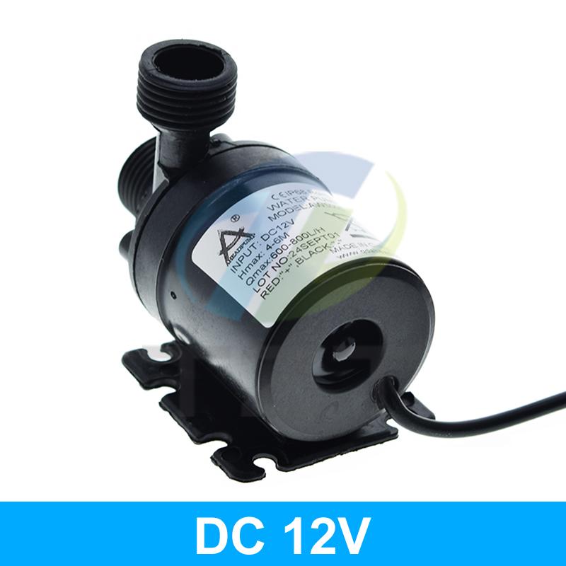 משאבת מים שקטה במיוחד מיני DC 12V 19W 800 ליטר/שעה מנוע ללא מברשות טבולה משאבת מים לאקווריום בריכה מזרקה לאקווריום גינה